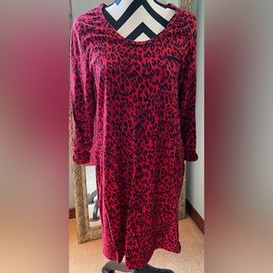 Red animal print sleep shirt - Soma